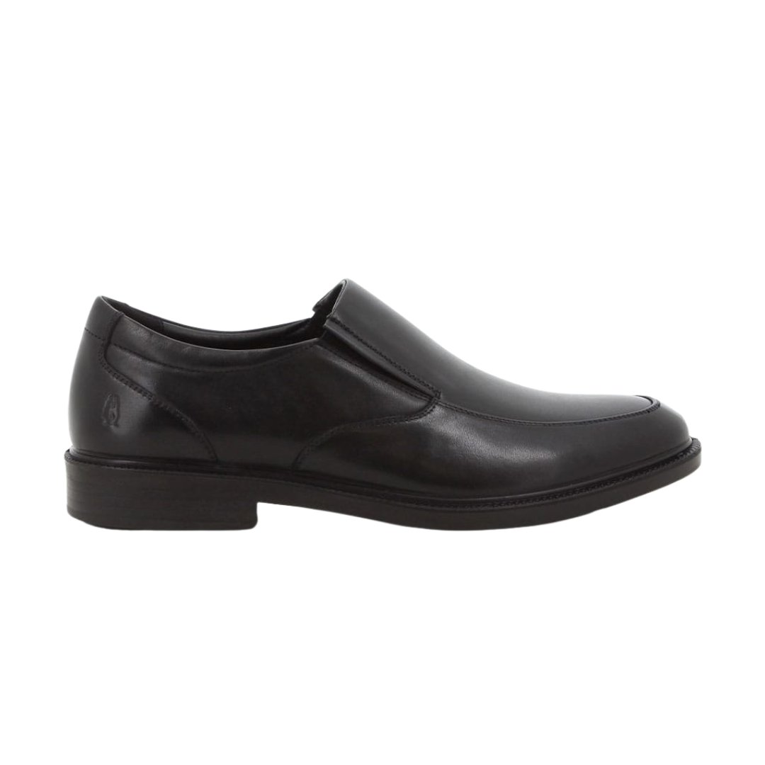 Hush Puppies Perigrin black leather slip-on shoes for men